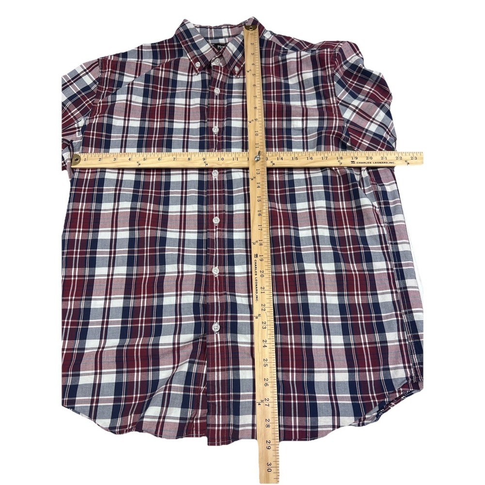 J Crew Mercantile Flex Shirt XL Slim Fit Purple‎ Check Long Sleeve Button Down - Picture 3 of 4